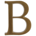 Litera aluminiowa "B" 105 mm brąz transparent