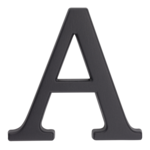 Litera aluminiowa "A" 105 mm grafit