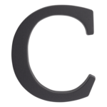 Litera aluminiowa "C" 105 mm grafit