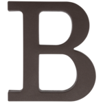 Litera plastikowa "B" brązowa 90 mm