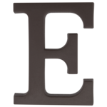 Litera plastikowa "E" brązowa 90 mm