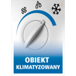 Oznaczenie "Obiekt klimatyzowany" 14,8 x 21R