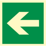 Oznaczenie "Kierunek drogi ewakuacyjnej" 15 x 15