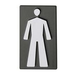 Oznaczenie WC chłopczyk INV grafit