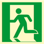 Oznaczenie "Drzwi ewakuacyjne w lewo" 15 x 15