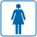 Oznaczenie "WC damskie" 14,8 x 14,8