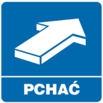 Oznaczenie "Pchać" 10,5 x 10,5
