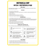 Oznaczenie "Instrukcja mycia i dezynfekcji rąk" 24,5 x 35