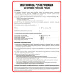 Oznaczenie "Instrukcja postępowania w przypadku powstania pożaru" 24,5 x 35