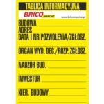 Oznaczenie "Tablica informacyjna" 70 x 90 Bricomarche