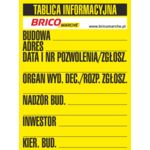 Oznaczenie "Tablica informacyjna" 70 x 90 Bricomarche