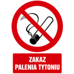 Oznaczenie "Zakaz palenia tytoniu" 21 x 29,7