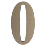 Cyfra tworzywowa "0" platyna 50 mm