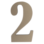 Cyfra tworzywowa "2" platyna 50 mm