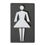 Oznaczenie WC dziewczynka INV grafit