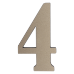 Cyfra tworzywowa "4" platyna 50 mm