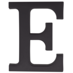 Litera plastikowa "E" czarna 90 mm