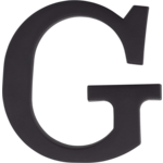 Litera plastikowa "G" czarna 90 mm