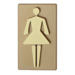Oznaczenie WC dziewczynka INV złote