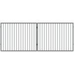 Brama dwuskrzydłowa Hugo ocynk antracyt struktura 400 x 150 cm Polbram