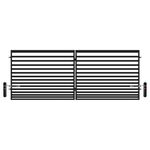 Brama dwuskrzydłowa Daniel ocynk czarny struktura 400 x 150 cm z automatem Polbram