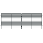 Brama dwuskrzydłowa Leon ocynk antracyt struktura 400 x 150 cm Polbram