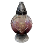 Znicz szklany z wkładem wrzosowy 29 cm 120 g