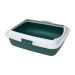 Kuweta dla kota wysoka kitty 50 x 40 x 16 cm zielona happet