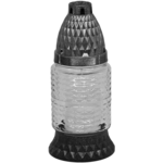 Znicz szklany z efektem kryształu mix kolorów 17 cm ADMIT