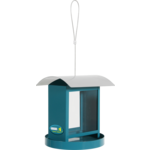 Karmnik prostokątny z metalowym daszkiem niebieski ZOLUX