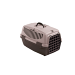 Transporter GULLIVER 1 z plastikowymi drzwiczkami pudrowy róż/ ciemny brąz ZOLUX