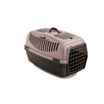 Transporter GULLIVER 3 z plastikowymi drzwiczkami pudrowy róż/ ciemny brąz ZOLUX