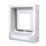 Drzwiczki dla kota do drzwi drewnianych z magnetycznym zamykaniem białe ZOLUX