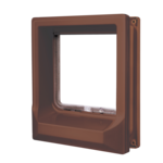 Drzwiczki dla kota do drzwi drewnianych z magnetycznym zamykaniem brązowe ZOLUX