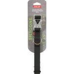 Obroża silikonowa regulowana 25 mm czarny ZOLUX