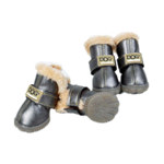Buty dla psa T2 (4,5 x 3,5 cm, wysokość cholewki 7 cm) srebrny - 4 sztuki ZOLUX