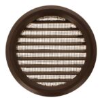 Kratka okrągła z siatką 100 mm brązowa