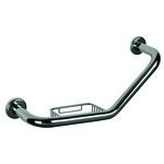 Uchwyt nad wannę kątowy z mydelniczką chrom