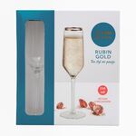 Komplet kieliszków Rubin gold szampan 220 ml 6 sztuk