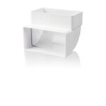 Kolano pionowe 90 st.110 x 54 mm białe