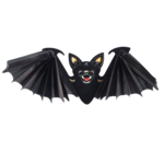 Dekoracja papierowa nietoperz 38 cm