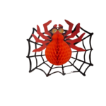 Dekoracja papierowa pająk 44 cm mix