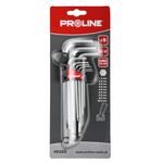 Klucze imbusowe z kulką PROLINE 9 sztuk komplet 1,5-10 mm