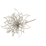 Gałązka ozdobna brokat 25 x 13 cm mix