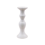Świecznik ceramiczny biały 9,8 x 26 cm