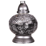 Znicz witraż Waza Mini 26 cm czarno-srebrny