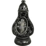 Znicz witraż Karafa Rose ROSE1 36 cm czarno-srebrny Ilumini