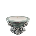 Znicz szklany otwarty 1000 g srebrny