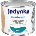 Farba akrylowa Jedynka Deco&Protect Drewno i Metal Mat Turkusowy 0,2 l