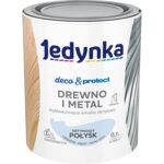 Farba akrylowa Jedynka Deco&Protect Drewno i Metal Satynowy Połysk Niebieski Jasny 0,7 l